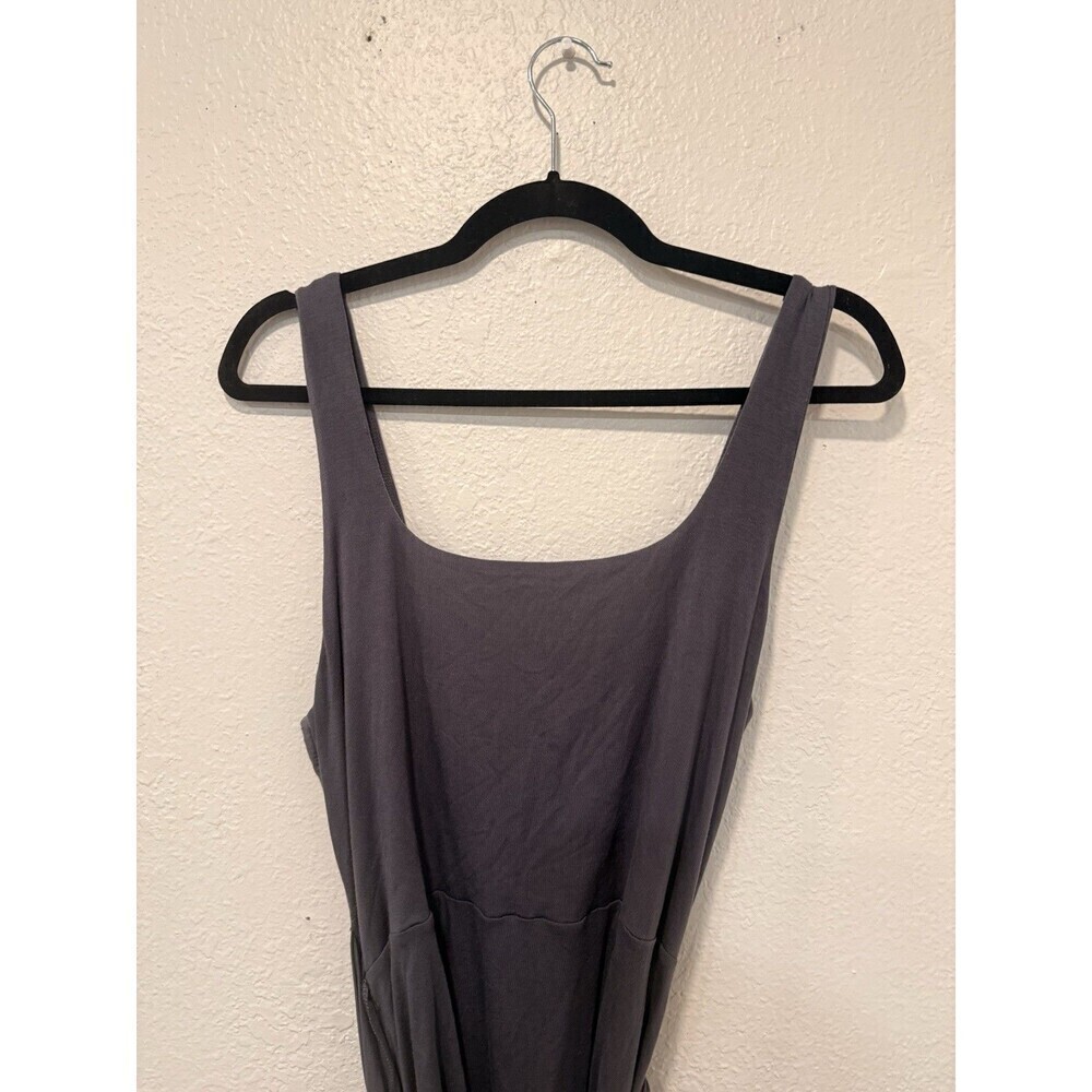 Quince Women’s Dress Tencel Jersey Side Tie Midi Large Carbon Grey - Picture 5 of 8